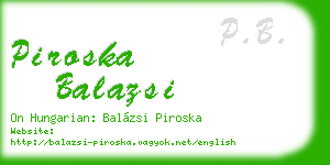 piroska balazsi business card