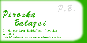 piroska balazsi business card